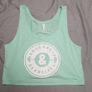 Doughnuts and Deadlifts crop top